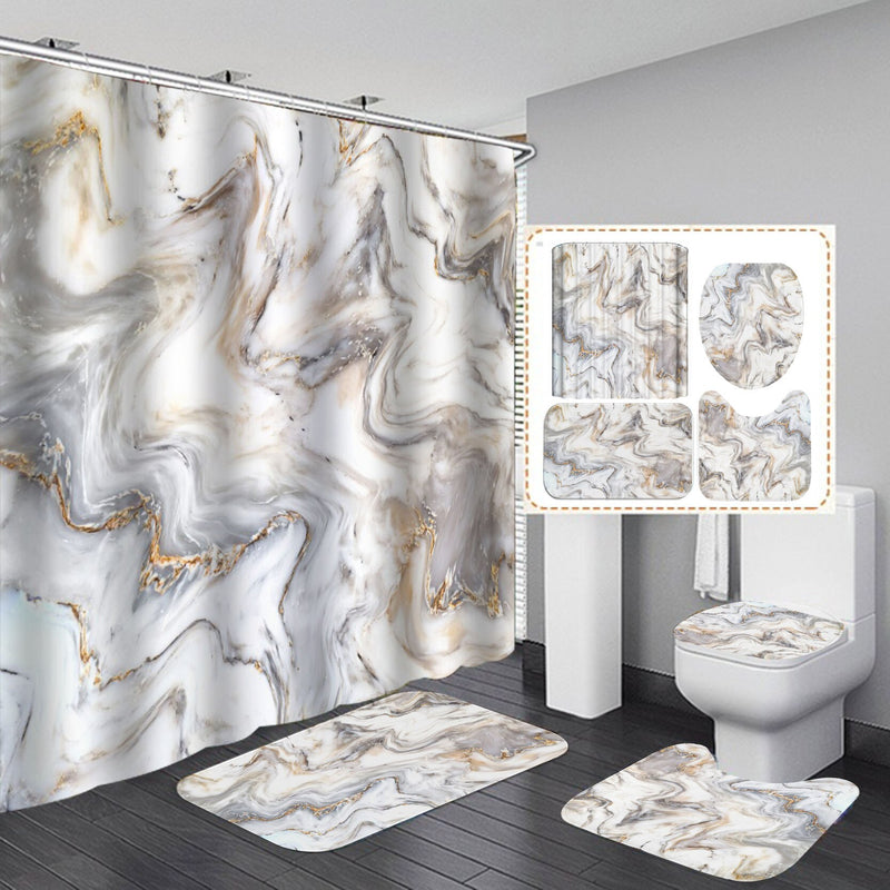 Noble Marble Shower Curtain Set