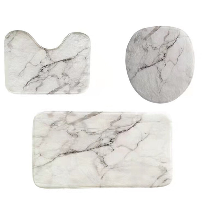 Marble Shower Curtain Set