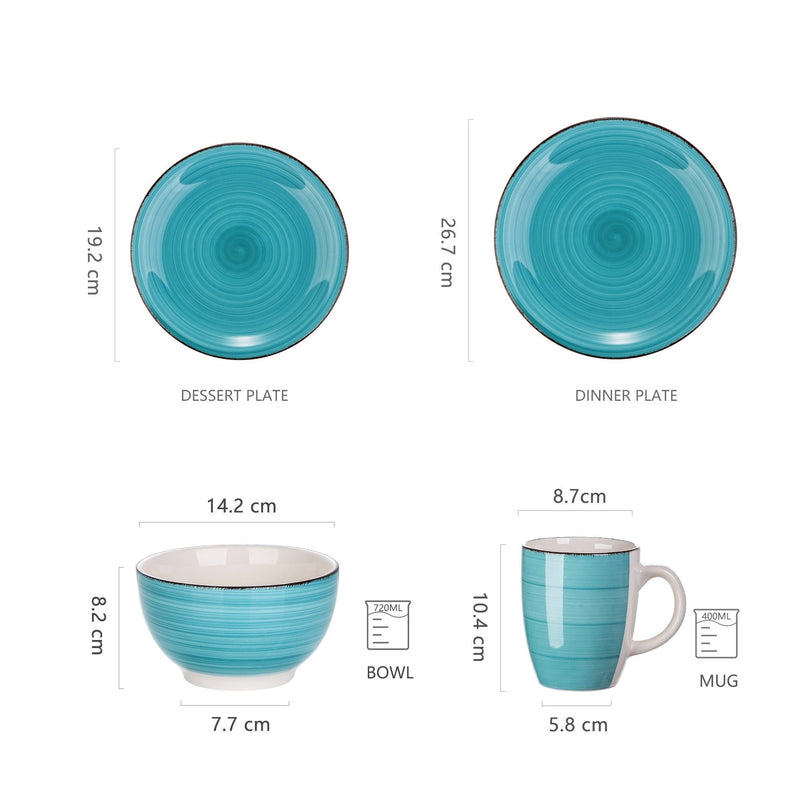 Aqua Porcelain Dinner Set