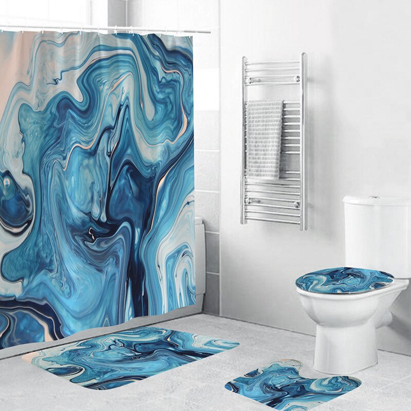 Noble Marble Shower Curtain Set