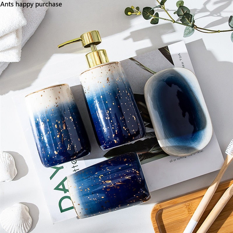 Deep Blue Bathroom Accessoiries