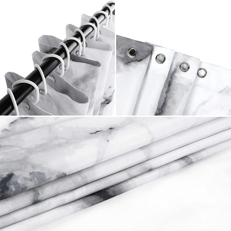 Marble Shower Curtain Set