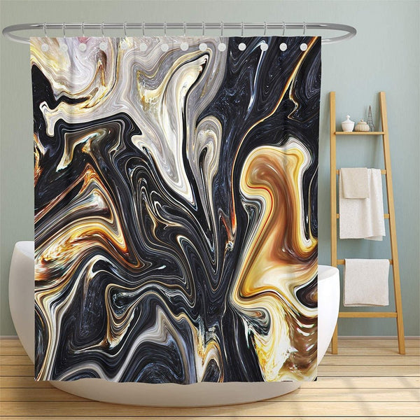 Negro Ibiza Shower Curtains set