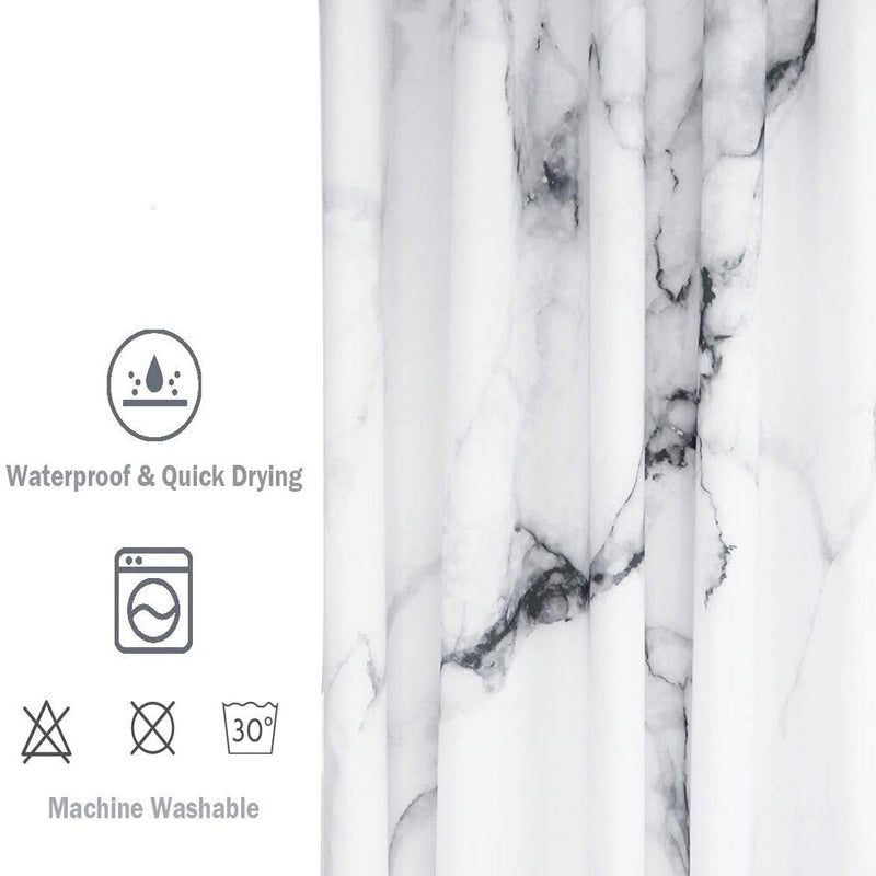 Marble Shower Curtain Set