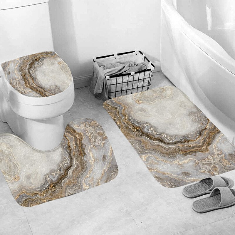 Noble Marble Shower Curtain Set