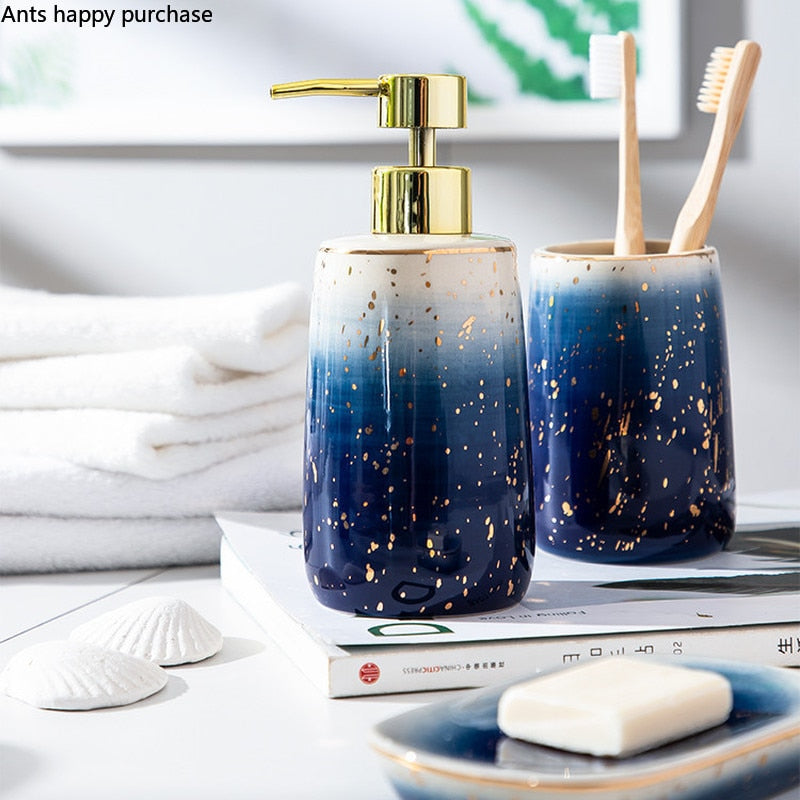 Deep Blue Bathroom Accessoiries