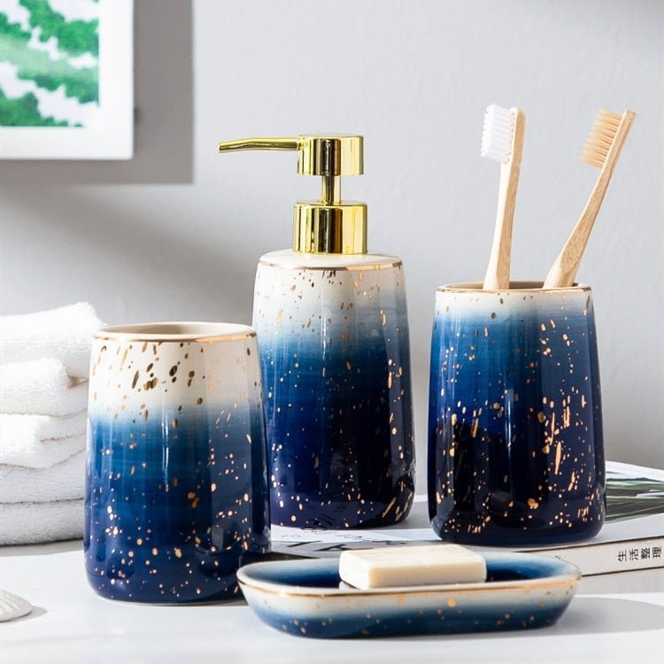 Deep Blue Bathroom Accessoiries