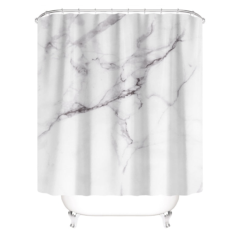 Marble Shower Curtain Set