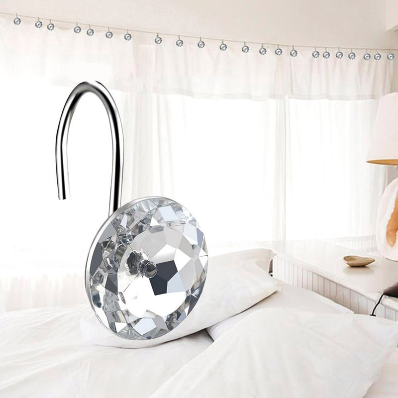 Crystal Ball Shower Curtain Hooks