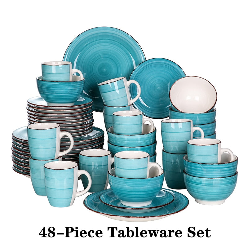 Aqua Porcelain Dinner Set