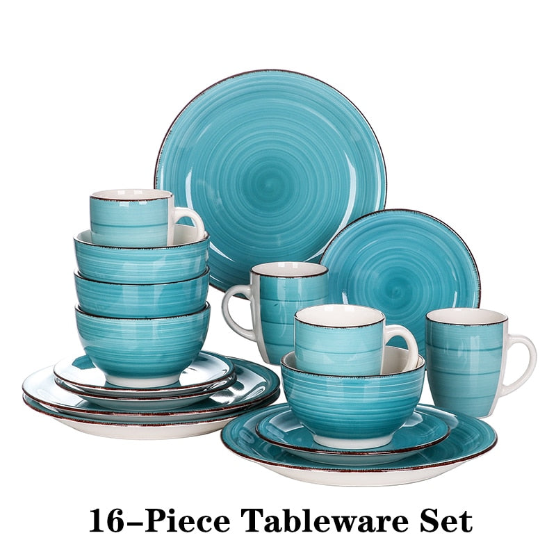 Aqua Porcelain Dinner Set