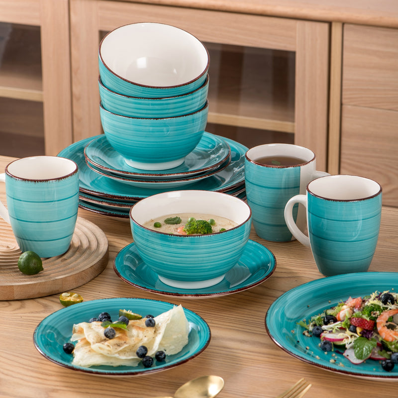 Aqua Porcelain Dinner Set