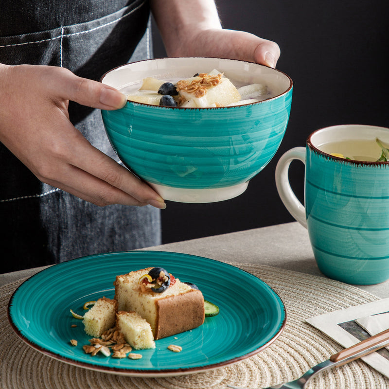 Aqua Porcelain Dinner Set