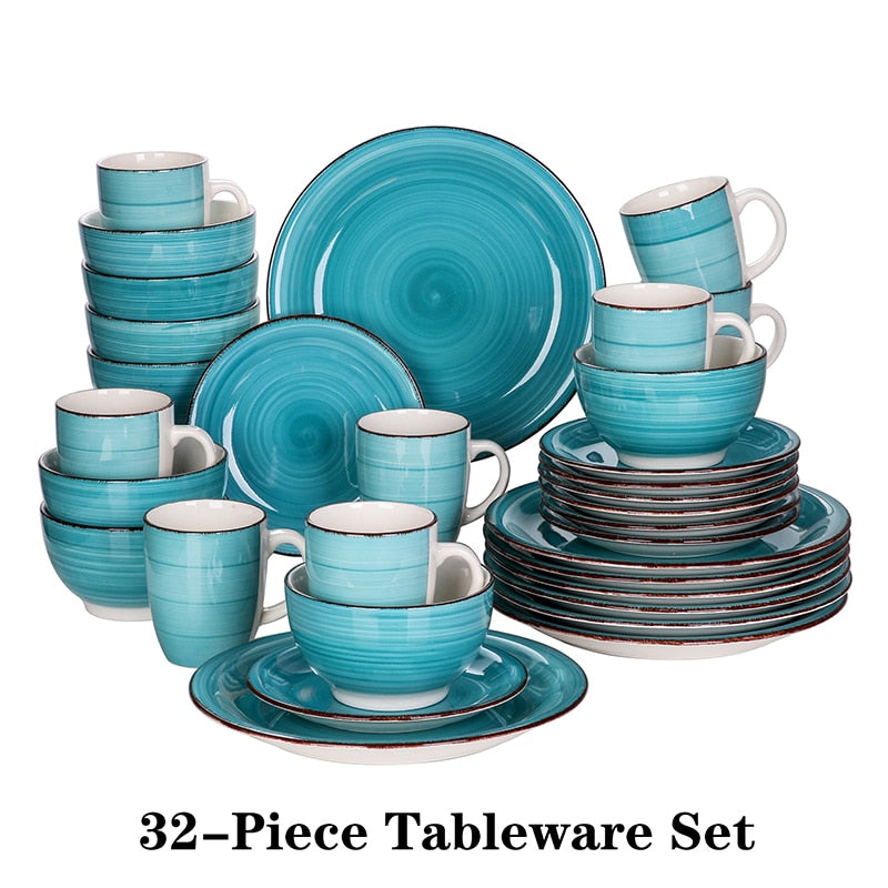 Aqua Porcelain Dinner Set